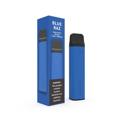 OEM 850mAhの青いRazz使い捨て可能な装置ポッド システム1000パフ