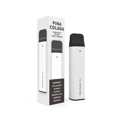Pina Colada 1000は白い850mAh電池使い捨て可能なVapeのポッド装置吹く