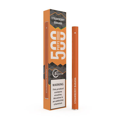 オレンジ280mAh煙の電子タバコの非再充電可能な1.3ml 500パフ